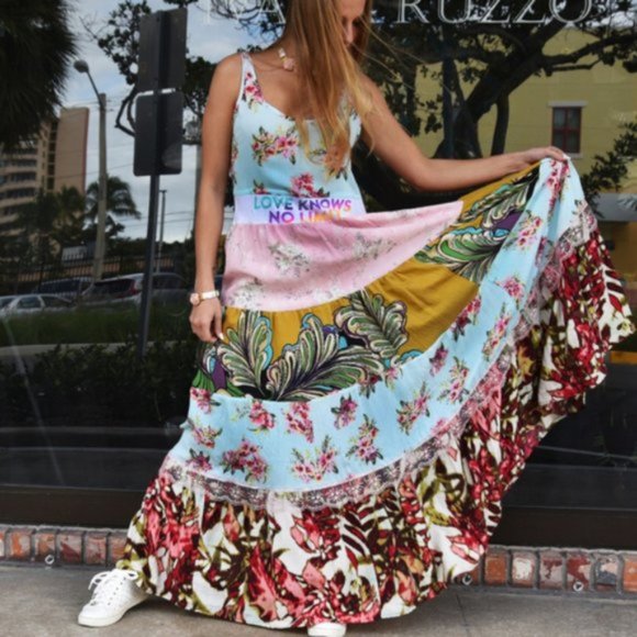 Designer Upcycled Couture Maxi Dress